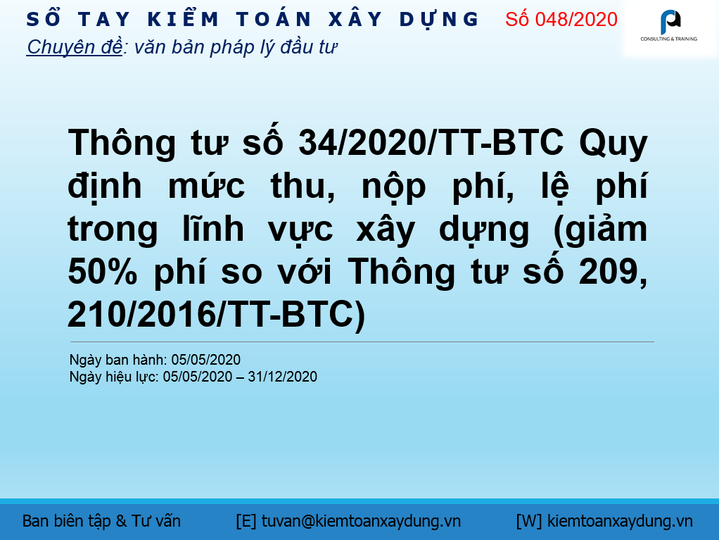 thông tư số 34/2020/TT-BTC