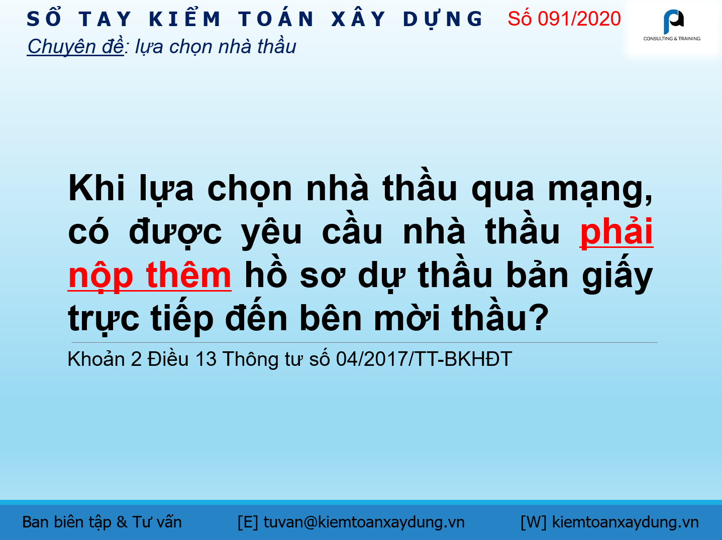 lựa chọn nhà thầu qua mạng