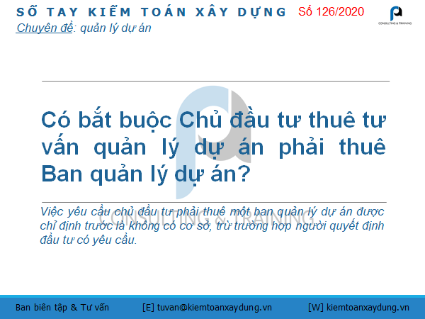 tư vấn quản lý dự án