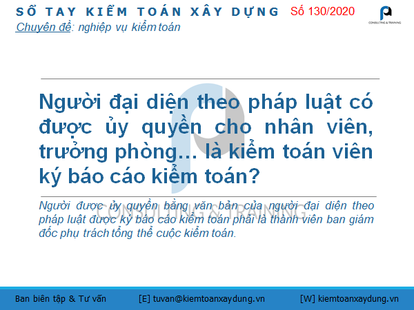 ký báo cáo kiểm toán